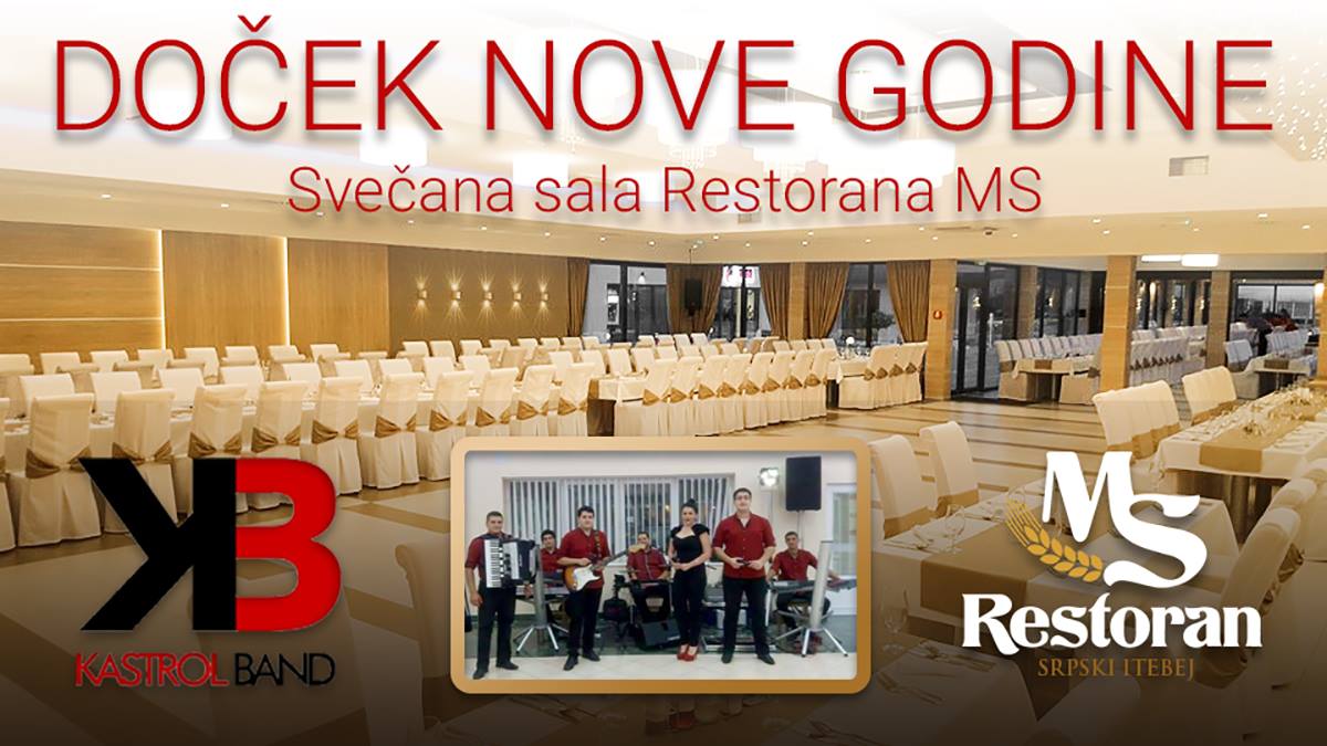 DOČEK NOVE GODINE – SVEČANA SALA RESTORANA MS