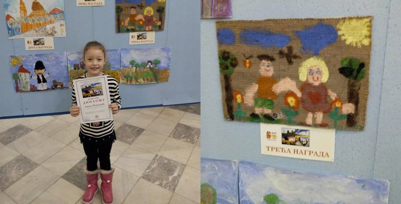 Jovana Vujinović osvojila treću nagradu na likovnom konkursu
