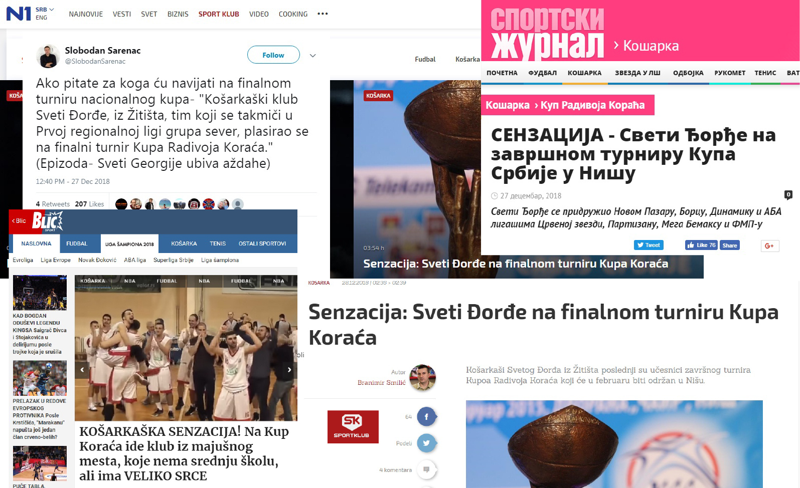 Košarkaška senzacija! Današnji mediji bruje o uspehu kluba iz Žitišta