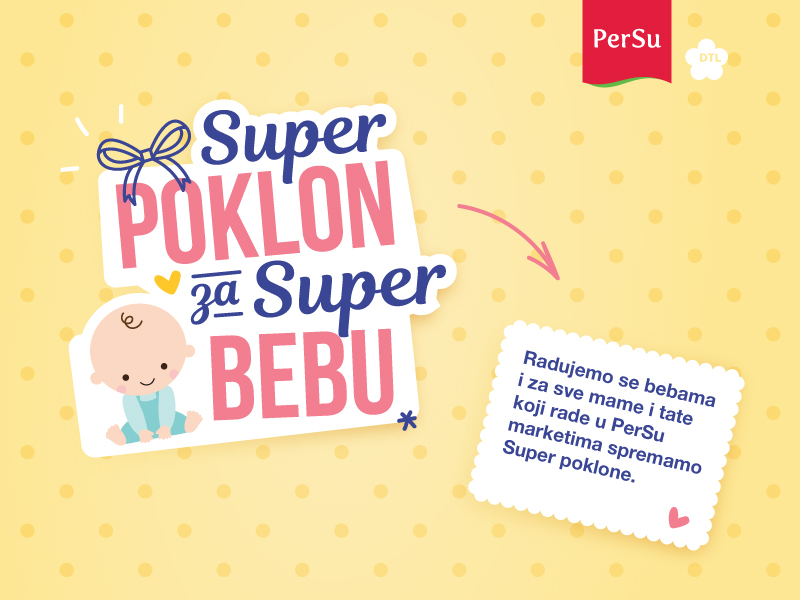 PerSu marketi daruju svaku novorođenu bebu svojih zaposlenih