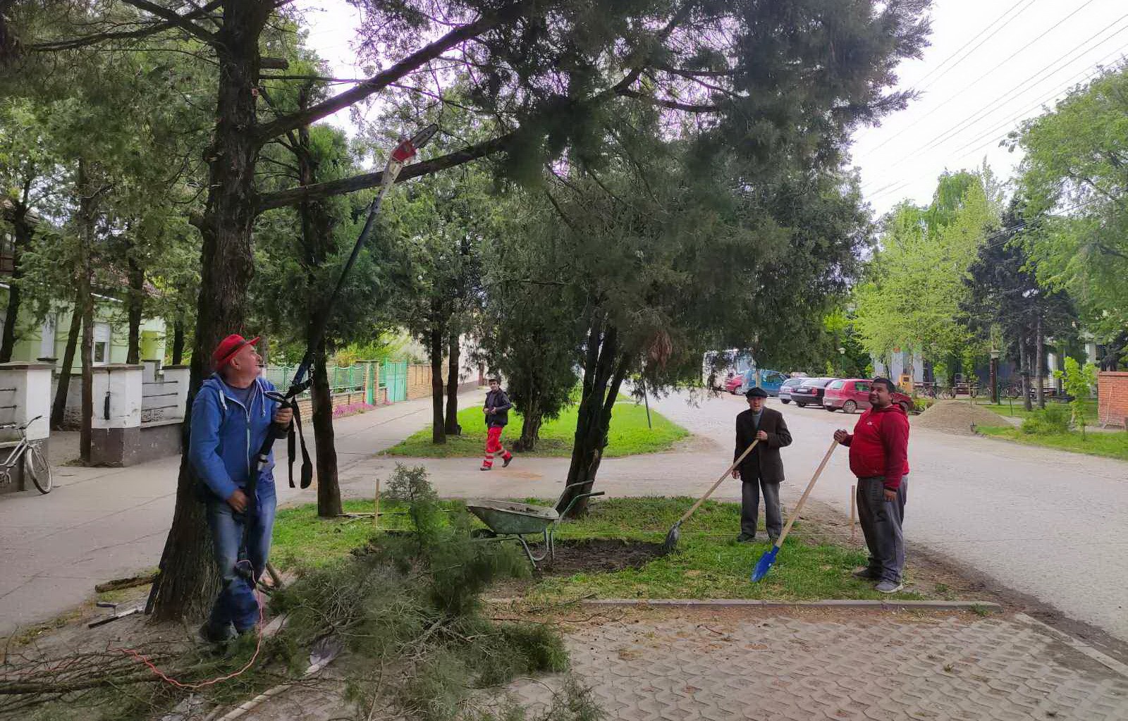 Radna akcija uređenja centra u Tordi