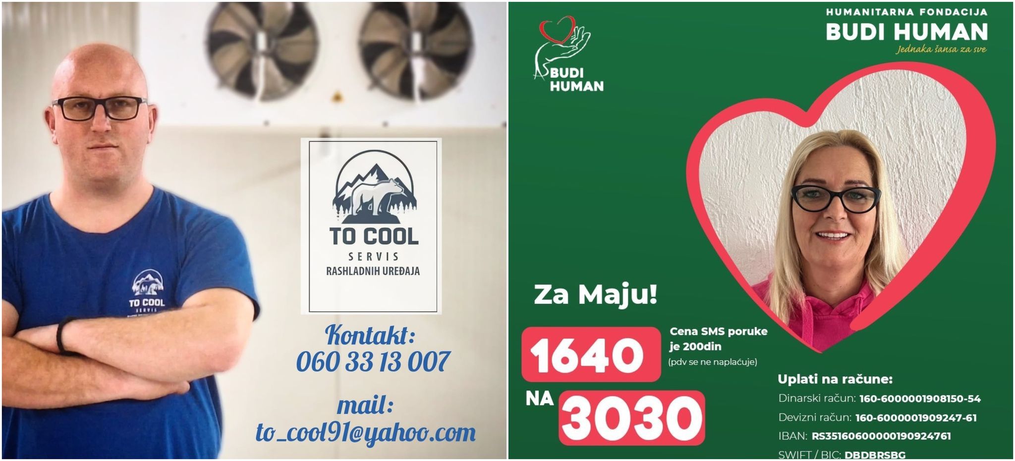 To Cool Servis rashladnih uređaja se uključuje u humanitarnu akciju