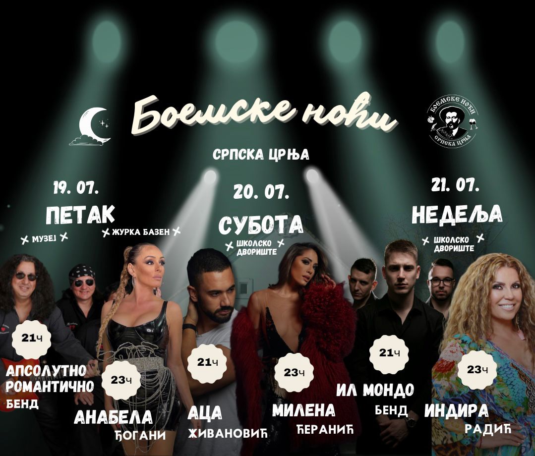 Kompletan program manifestacije “Boemske noći“