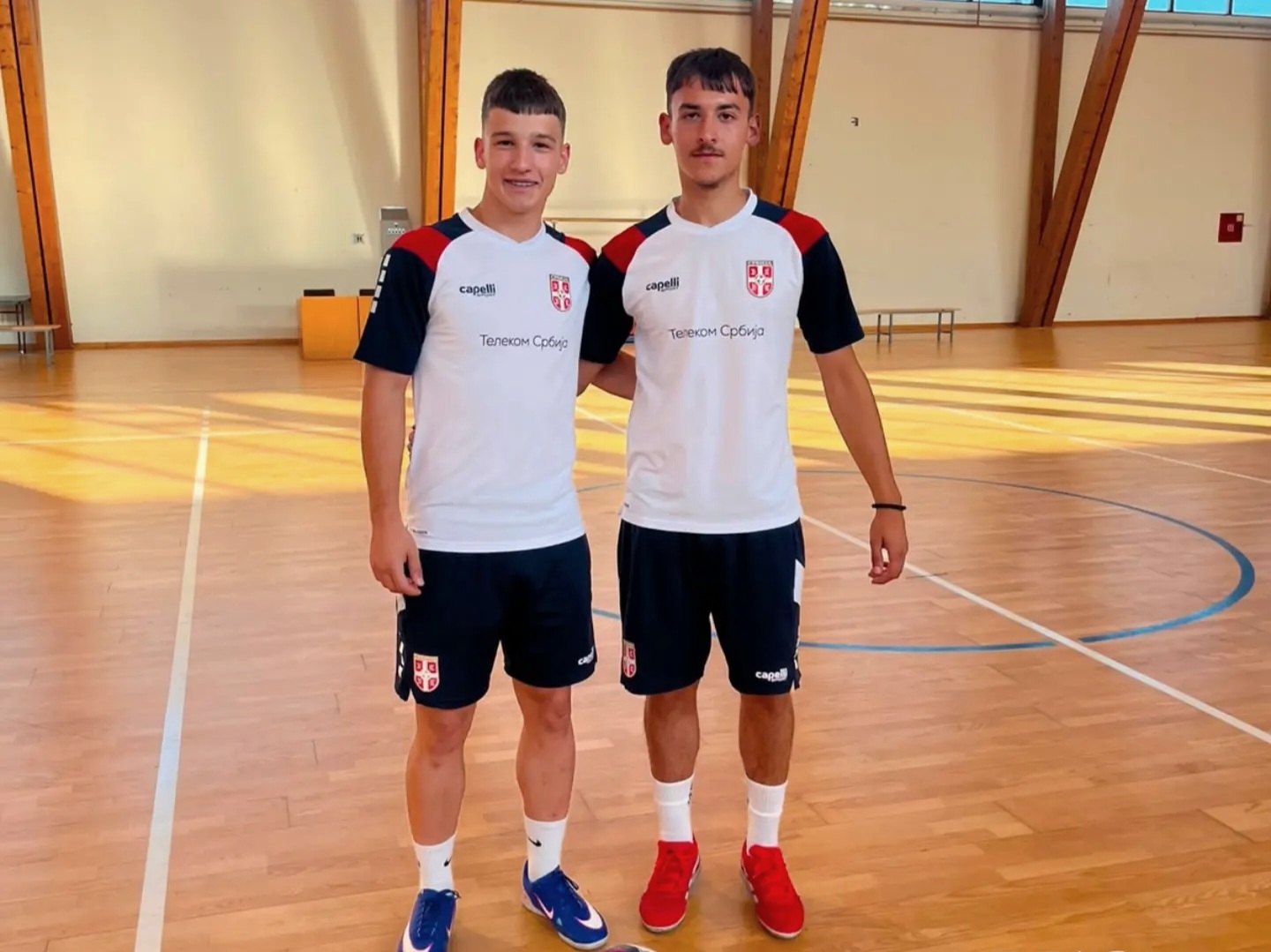 Vanja Marčetić i Marko Kordin na okupljanju futsal reprezentacije Srbije